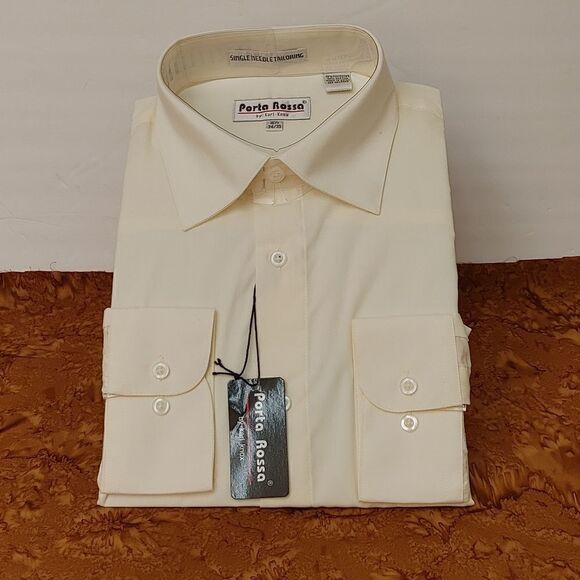 PORTA ROSA BY KARL KNOX IVORY DRESS SHIRT. - Picture 1 of 3